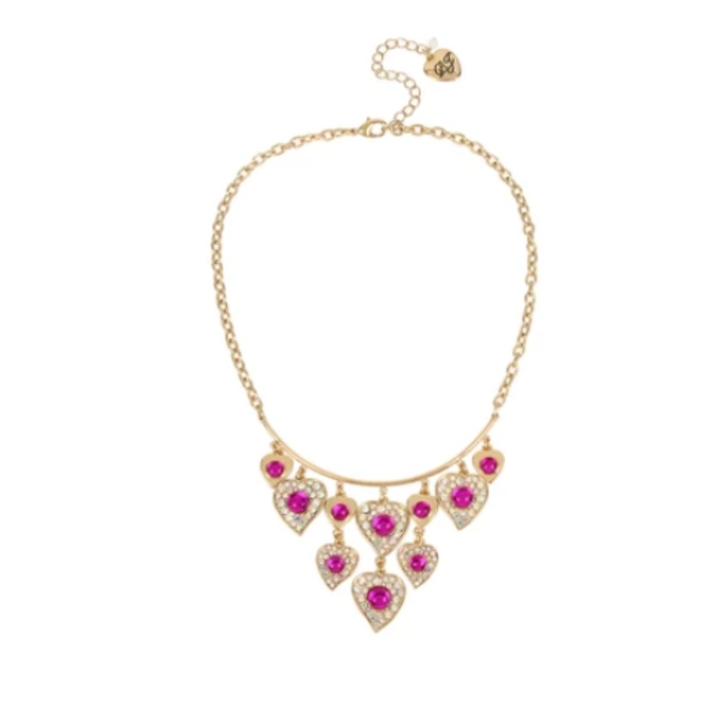 Breaking Hearts Shaky Necklace Pink